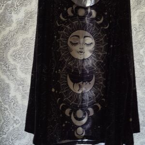 Black and Silver Sun and Moon Cloak